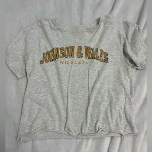 League cropped JWU shirt
